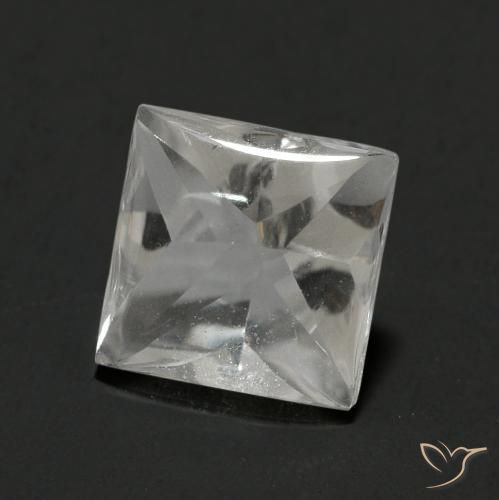 Topacio Blanco claro natural de 2.32 ct, Cuadrado, Transparente