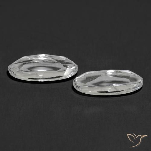Gemas de Topacio Blanco claro natural de 2.55 ct, Ovalada, Transparente