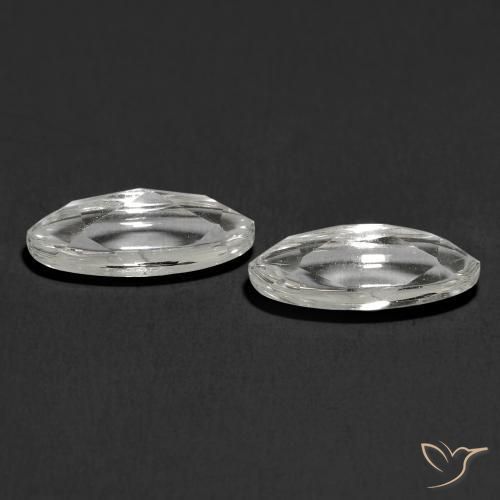 Gemas de Topacio Blanco claro natural de 2.60 ct, Ovalada, Transparente