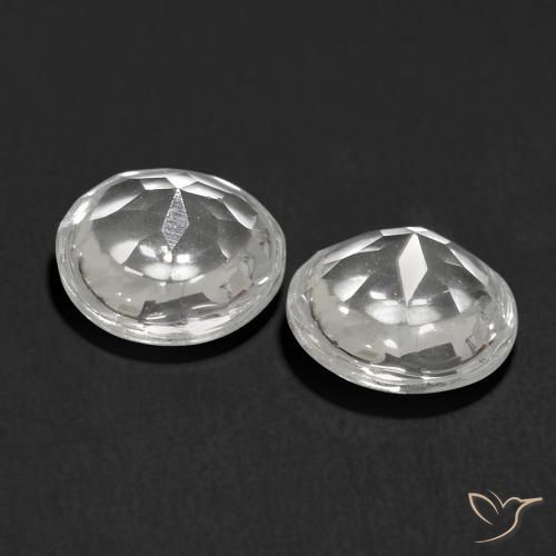 Gemas de Topacio Blanco natural de 1.99 ct, Redondo, Transparente