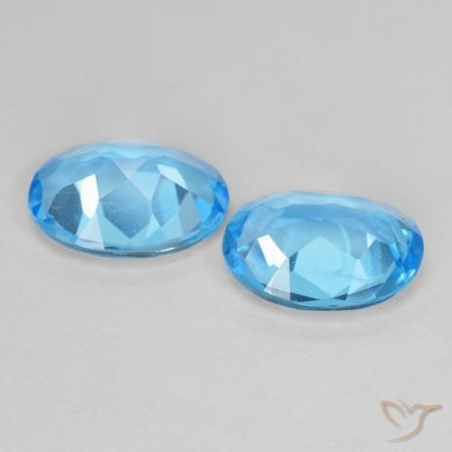 Gemas de Topacio Azul Cielo natural de 3.85 ct, Ovalada, VS