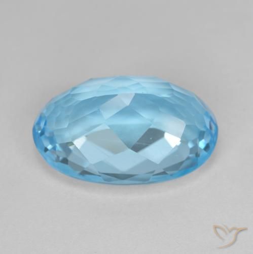 Topacio Azul Suizo natural de 11.58 ct, Ovalada, VS