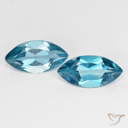 2.23ctw Natural Azul Londres Topacio, Marquesa, VS