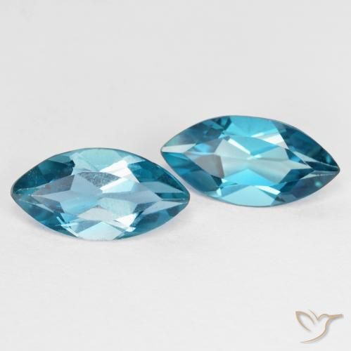 Gemas de Topacio Azul Londres natural de 2.23 ct, Marquesa, VS