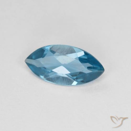 Topacio Azul Suizo natural de 1.09 ct, Marquesa, VS