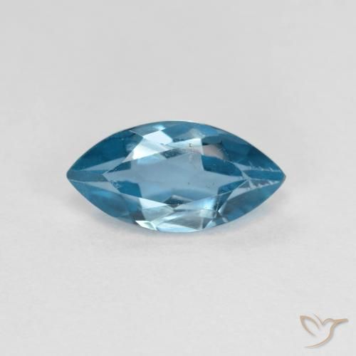 1.26ct Natural Azul Suizo Topacio, Marquesa, VS