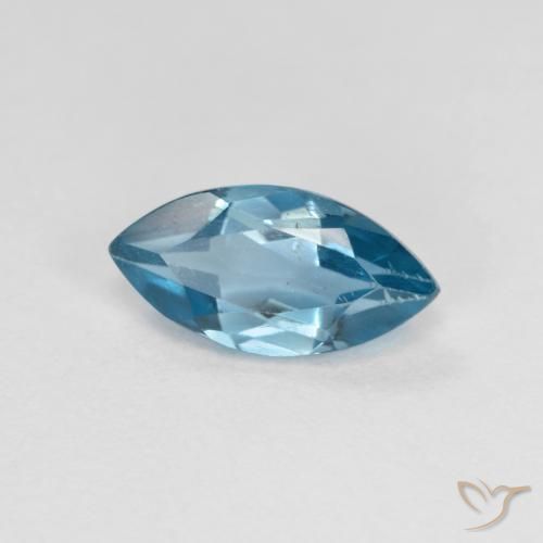 Topacio Azul Suizo natural de 1.26 ct, Marquesa, VS