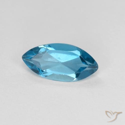 Topacio Azul Suizo natural de 1.09 ct, Marquesa, VS