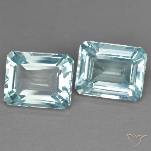 Gemas de Topacio Azul Cielo natural de 8.32 ct, Corte Octágono / Esmeralda, VS