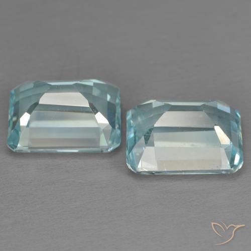 Gemas de Topacio Azul Cielo natural de 8.32 ct, Corte Octágono / Esmeralda, VS