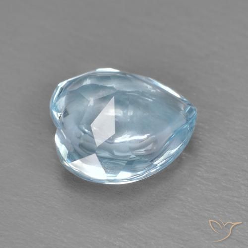 Topacio Azul Cielo natural de 2.19 ct, Corazón, Transparente