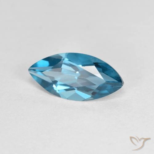 Topacio Azul Londres natural de 1.22 ct, Marquesa, VVS-VS