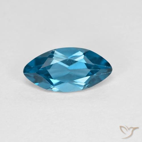1.36ct Natural Azul Londres Topacio, Marquesa, VS