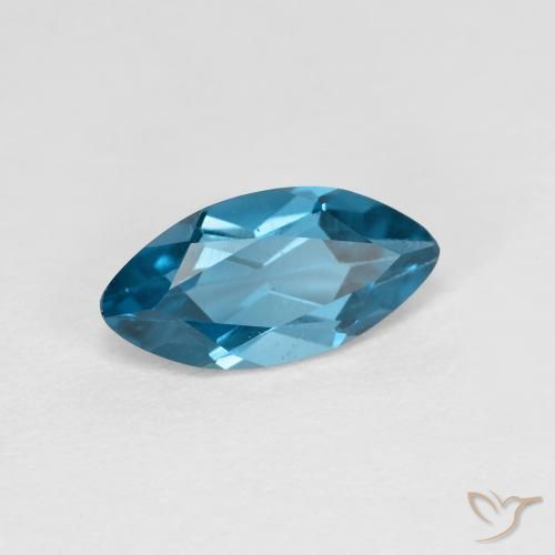 Topacio Azul Londres natural de 1.36 ct, Marquesa, VS