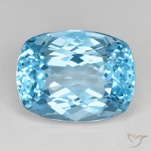 25.71ct Natural Azul Cielo Topacio, Forma Cojín, VVS-VS
