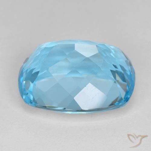 Topacio Azul Cielo natural de 25.71 ct, Forma Cojín, VVS-VS