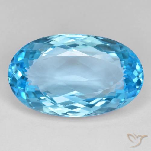 29.65ct Natural Azul Cielo Topacio, Ovalada, VVS-VS