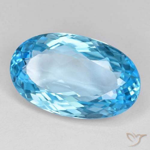 Topacio Azul Cielo natural de 29.65 ct, Ovalada, VVS-VS