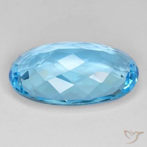 Topacio Azul Cielo natural de 29.65 ct, Ovalada, VVS-VS