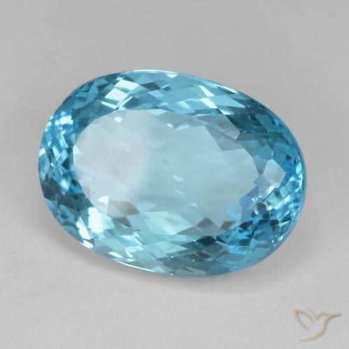 Topacio Azul Suizo natural de 16.59 ct, Ovalada, VVS-VS
