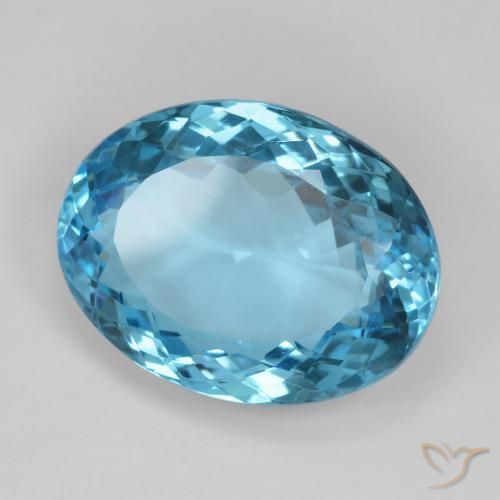 Topacio Azul Suizo natural de 26.21 ct, Ovalada, VVS-VS