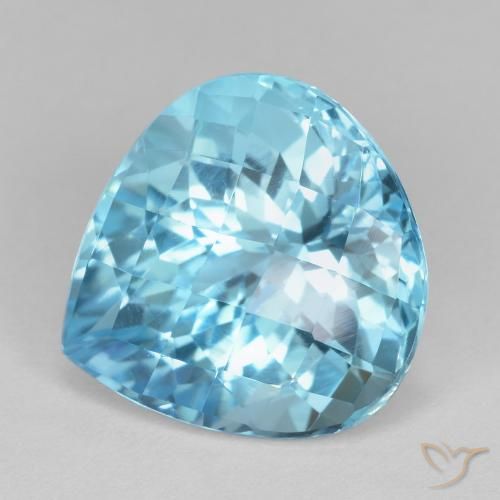 18.11ct Natural Azul Suizo Topacio, En forma de pera, VVS-VS