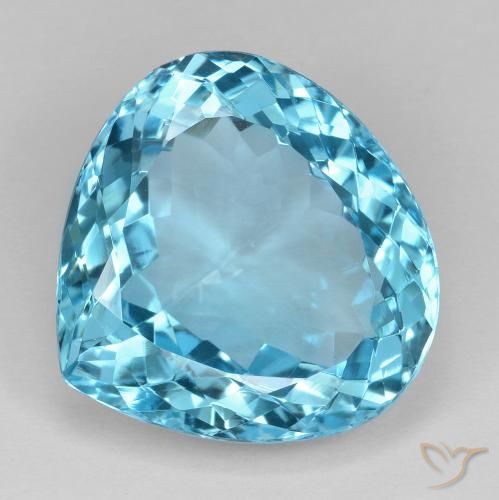 19.02ct Natural Azul Suizo Topacio, En forma de pera, VVS
