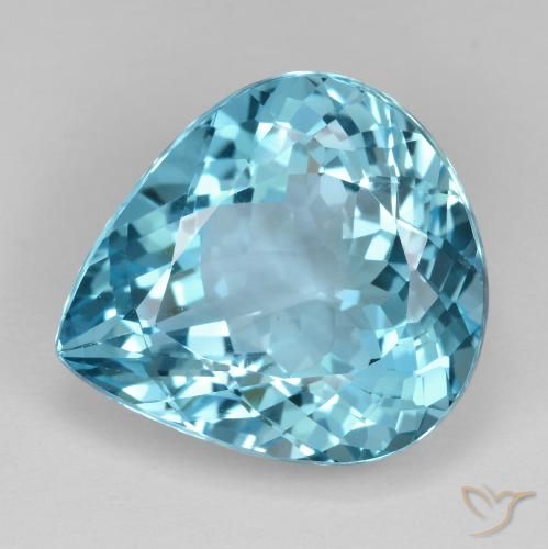 21.31ct Natural Azul Suizo Topacio, En forma de pera, VVS-VS