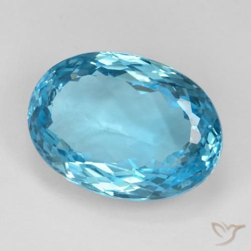 Topacio Azul Suizo natural de 24.69 ct, Ovalada, VS