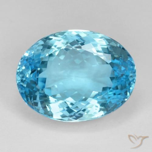 26.73ct Natural Azul Suizo Topacio, Ovalada, VVS