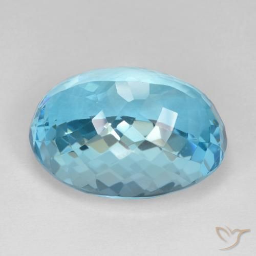 Topacio Azul Suizo natural de 26.73 ct, Corte Óvalo, VVS