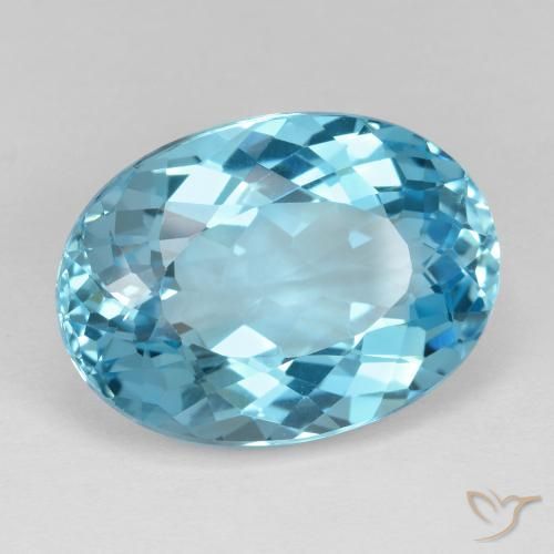Topacio Azul Suizo natural de 23.41 ct, Ovalada, VVS