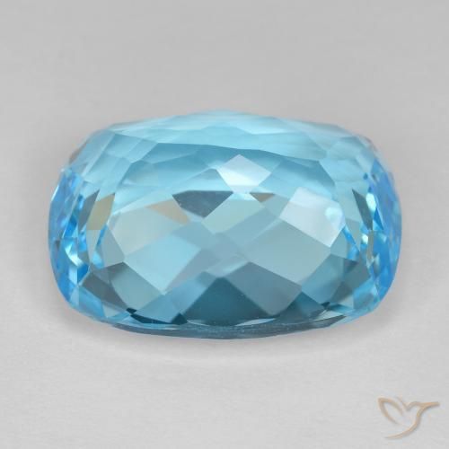 Topacio Azul Suizo natural de 25.26 ct, Forma Cojín, VVS