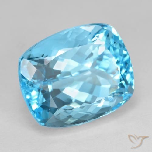 Topacio Azul Suizo natural de 26.76 ct, Forma Cojín, VVS