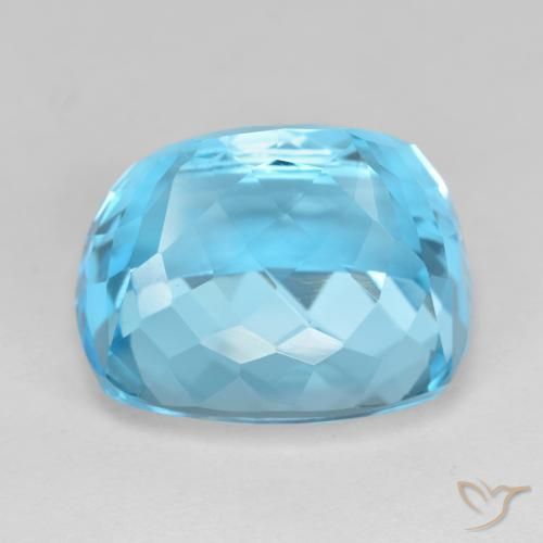 Topacio Azul Suizo natural de 26.76 ct, Forma Cojín, VVS