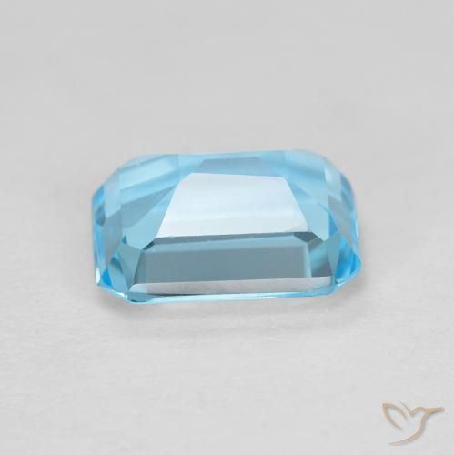 Topacio Azul Suizo natural de 2.04 ct, Corte Octágono / Esmeralda, VVS