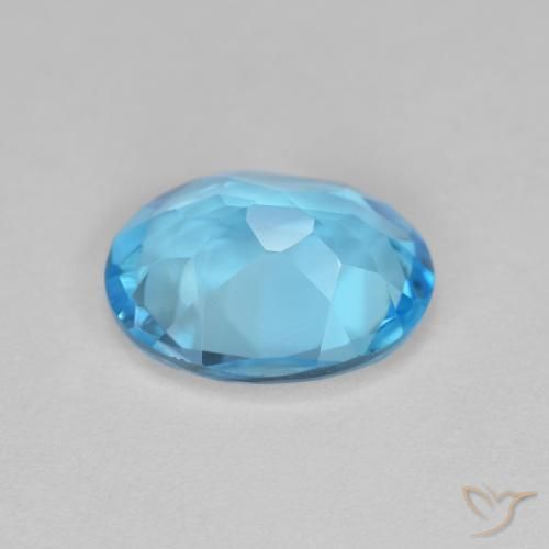 Topacio Azul Suizo natural de 2.15 ct, Ovalada, VVS-VS