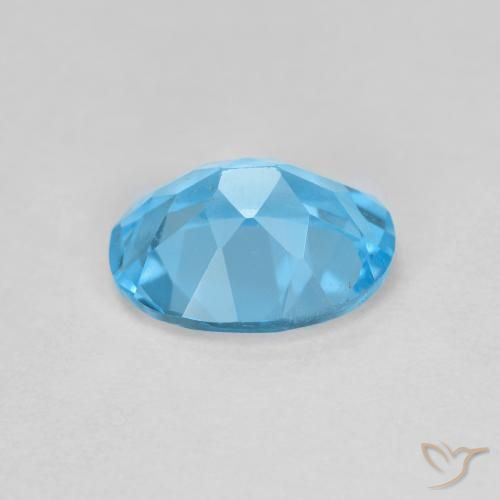 Topacio Azul Suizo natural de 1.76 ct, Ovalada, VS