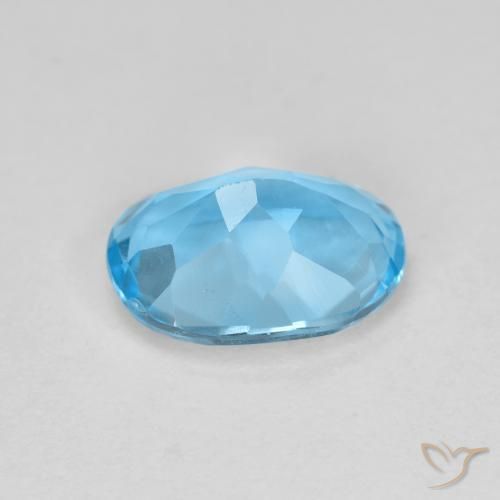 Topacio Azul Suizo natural de 2.08 ct, Ovalada, VS