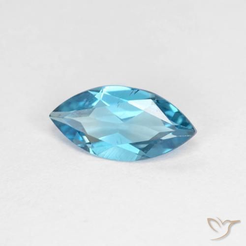Topacio Azul Londres natural de 1.08 ct, Marquesa, VS
