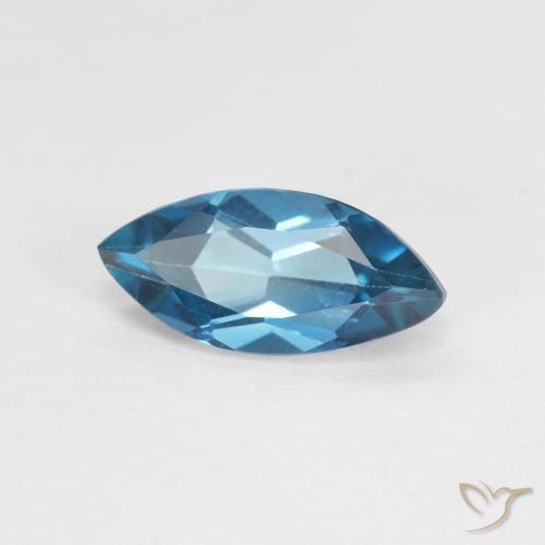 1.35ct Natural Azul Londres Topacio, Marquesa, VVS-VS