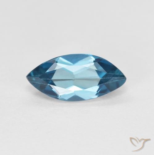 Topacio Azul Londres natural de 1.35 ct, Marquesa, VVS-VS