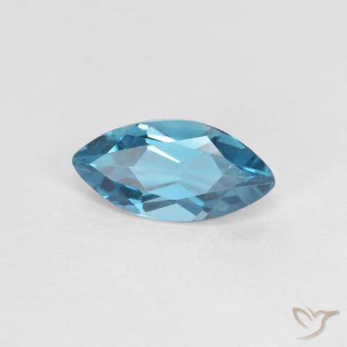 Topacio Azul Londres natural de 1.20 ct, Marquesa, VVS-VS