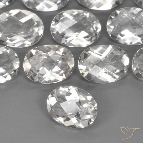 Topacio Blanco cálido natural de 1.45 ct, Ovalada, VVS-VS