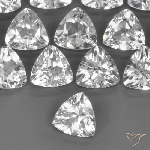 0.88ct Natural Blanco claro Topacio, Trillón, VVS-VS
