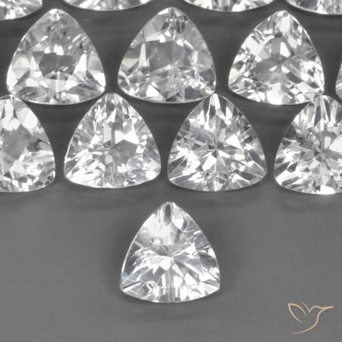 Topacio Blanco claro natural de 0.88 ct, Trillón, VVS-VS