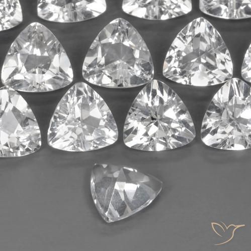 Topacio Blanco claro natural de 0.88 ct, Trillón, VVS-VS
