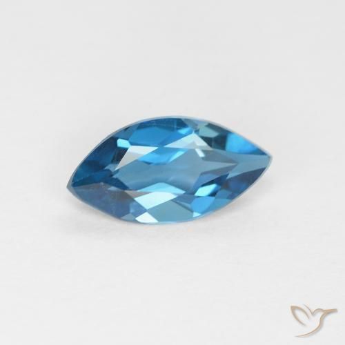 Topacio Azul Londres natural de 0.89 ct, Marquesa, VVS-VS