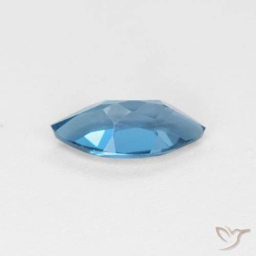 Topacio Azul Londres natural de 0.89 ct, Marquesa, VVS-VS
