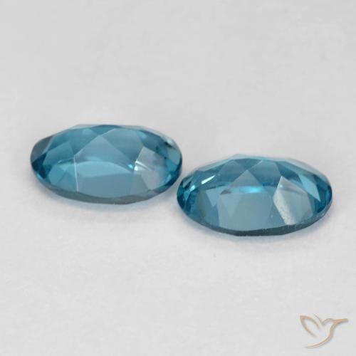 Gemas de Topacio Azul Londres natural de 1.13 ct, Ovalada, VS
